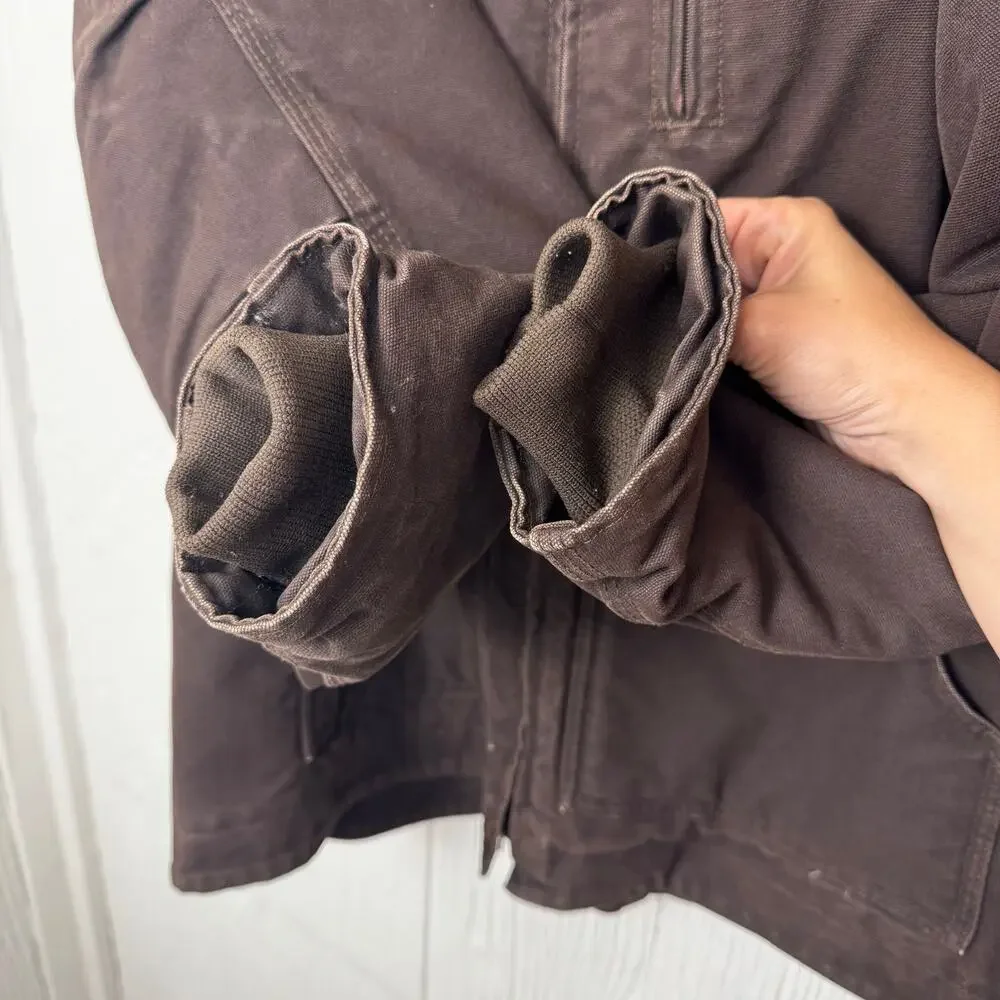 CARHARTT WC061 Women’s XL Brown Sherpa Lined Sandstone Ridge Coat Detroit Jacket - Picture 6 of 16